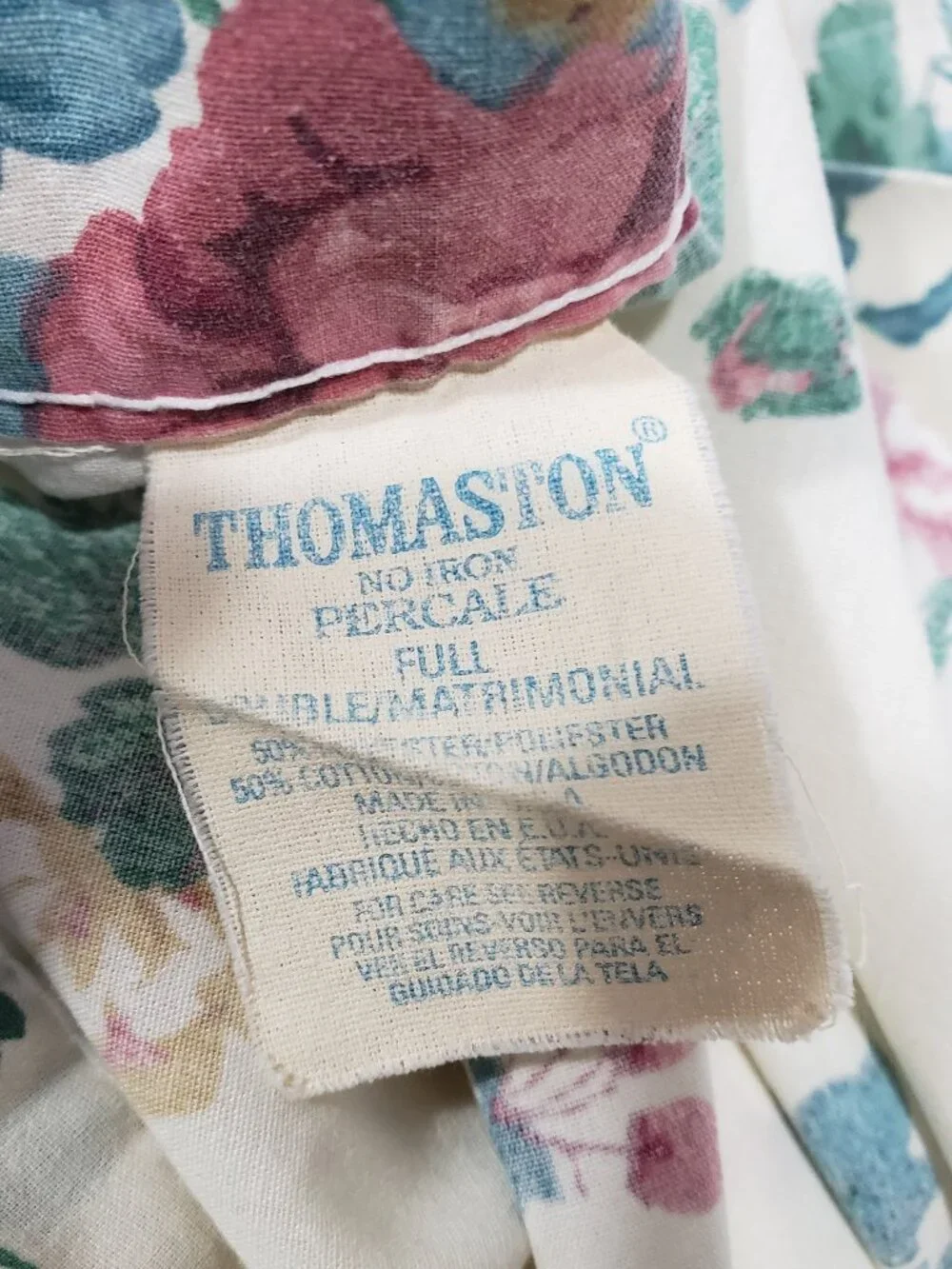 Thomaston Full Flat Floral Sheet Vintage Cottagecore Grandmacore Shabbychic